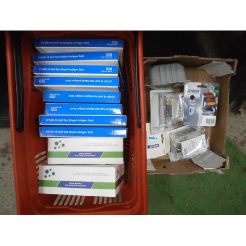 105 - Lot inc Covid tests and ink cartridges