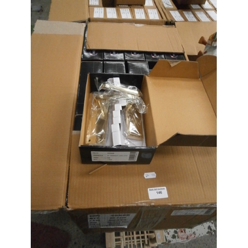 146 - Box of 30 new door handle sets