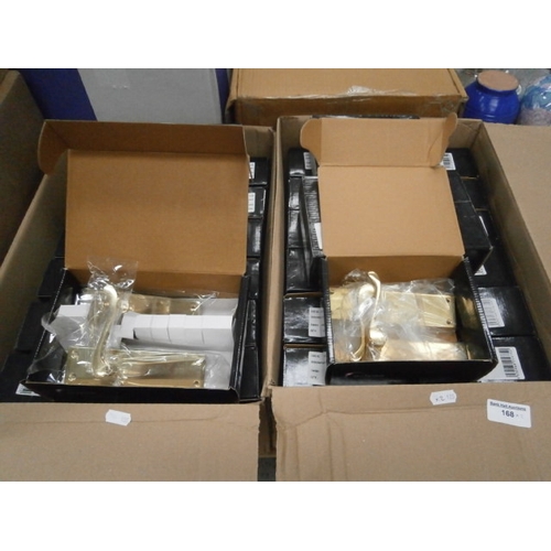 168 - Two boxes of new door handles