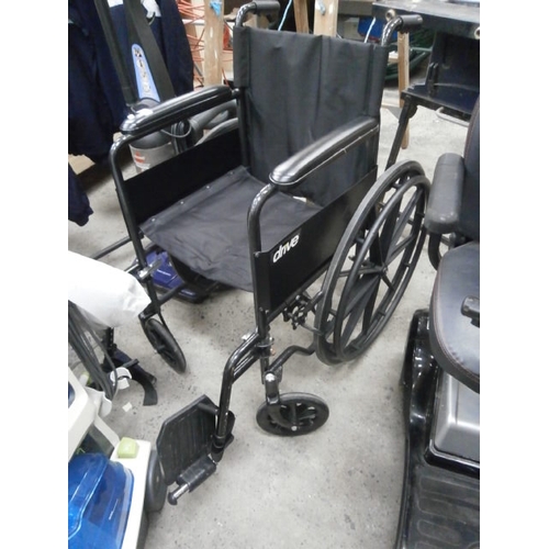 244 - Large wheeled folding wheelchair