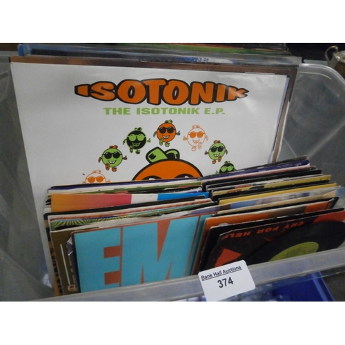 374 - Box of assorted vinyl