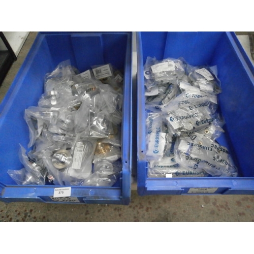 375 - Two tubs of new door accessories