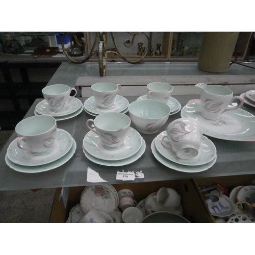 378 - 21 piece Shelley Rhythm china tea set