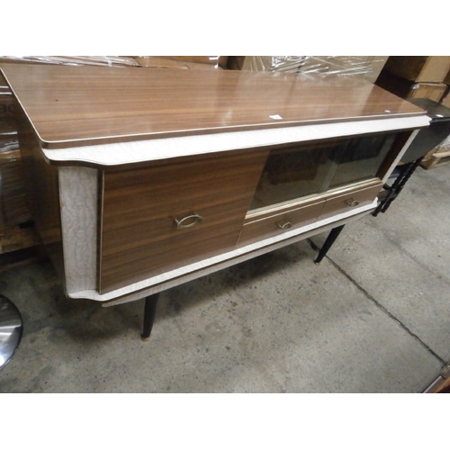 697 - Retro glazed cocktail sideboard