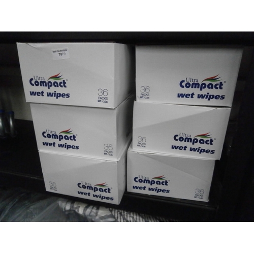 78 - Six boxes of compact wipes