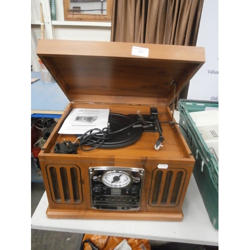 217 - As new Neostar record player/radio