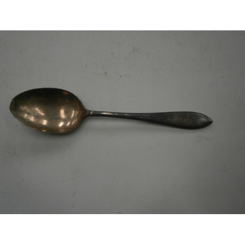 230 - Hallmarked silver spoon with the name Tony on weight 21.76G