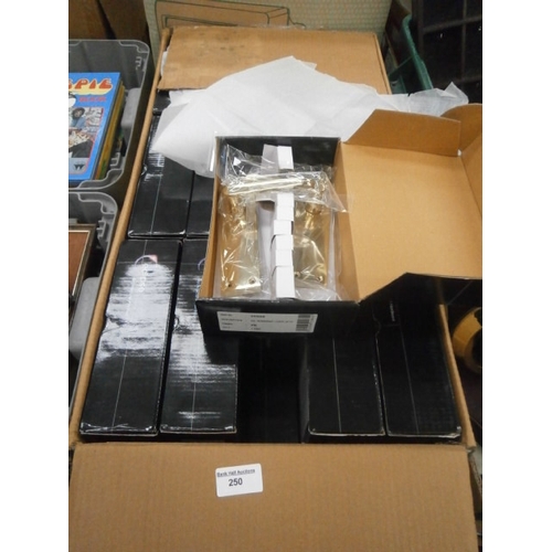 250 - A box of 30 new door handle sets