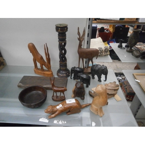 345 - Quantity of assorted woodenware items