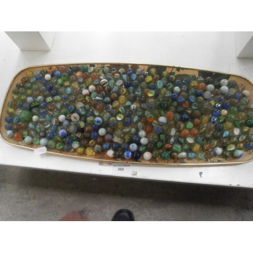 360 - Tray of marbles