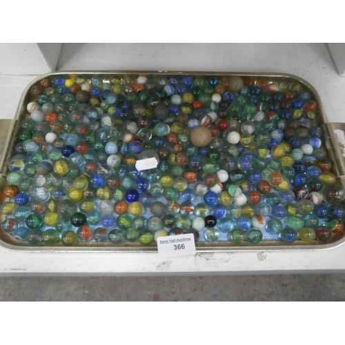 366 - Tray of marbles