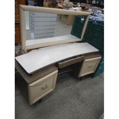 659 - Retro Formica topped dressing table with fitted internal drawers