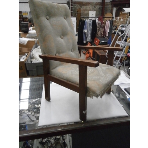 286 - Small wood framed arm chair