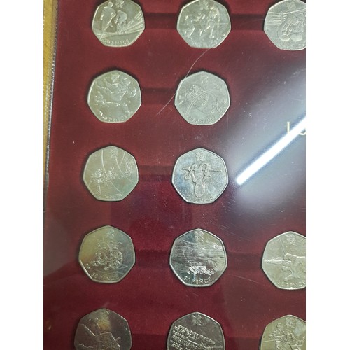 210 - The London 2012 Olympic 50p coin collection with 28 coins