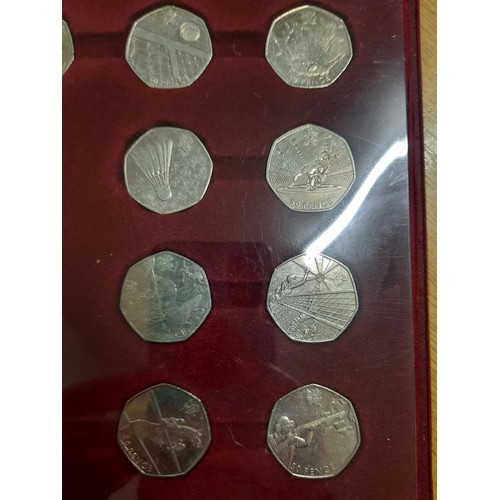 210 - The London 2012 Olympic 50p coin collection with 28 coins