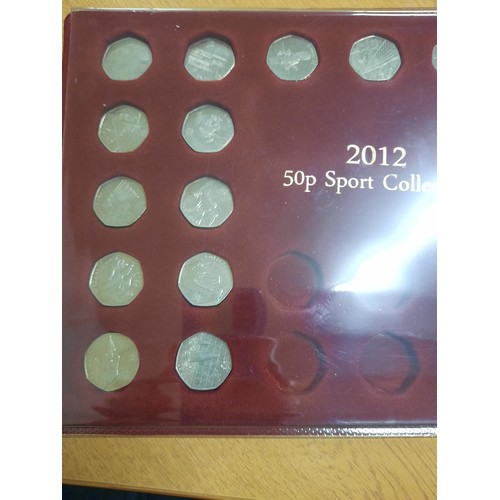 211 - 2012 50p coin sport collection with 18 coins