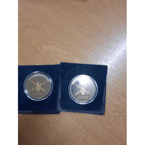 212 - 2 British army commemorative coins