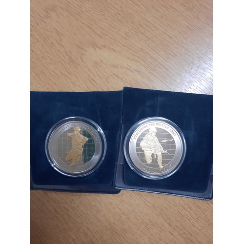 212 - 2 British army commemorative coins