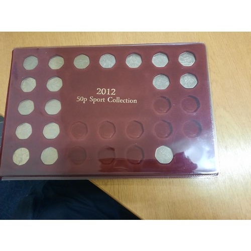 211 - 2012 50p coin sport collection with 18 coins