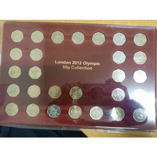 210 - The London 2012 Olympic 50p coin collection with 28 coins