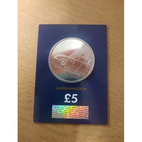 222 - The historic certified BU James Bond £5 coin