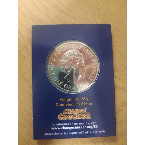 225 - The historic certified BU Sapphire anniversary £5 coin