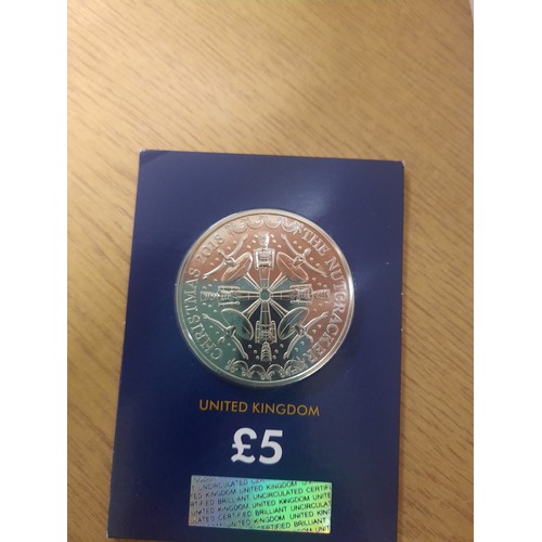 226 - The historic certified BU the nutcracker Christmas 2018 £5 coin