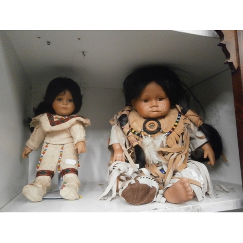 327 - Two Native American dolls