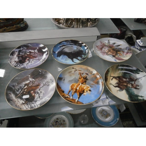 394 - Six collectable native American plates