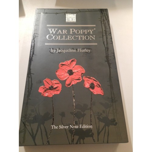 240 - The war poppy 5G silver note collection with 12 notes