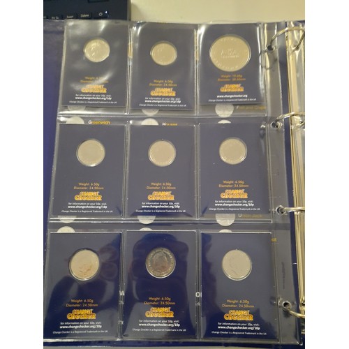 241 - The change checker coin collection inc the A-Z of great Britain 10p collection , unicorn of Scotland... 