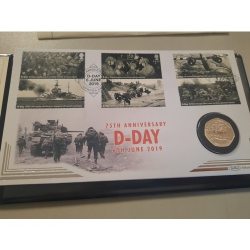 243 - 2019 75th anniversary of the Normandy landings silver proof 50p coin