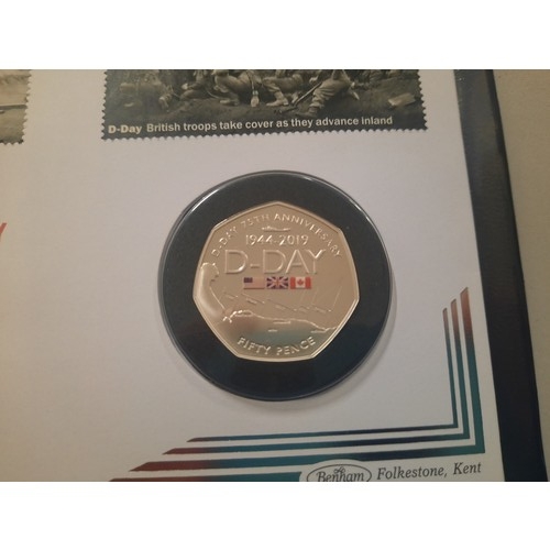 243 - 2019 75th anniversary of the Normandy landings silver proof 50p coin