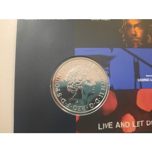 245 - James Bond £5 coin with James Bond stamps