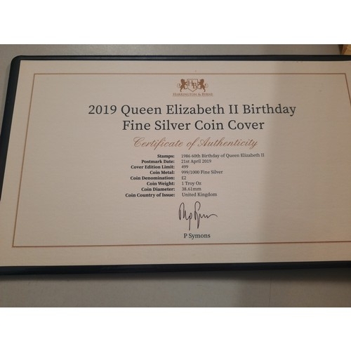 247 - 2019 Queen Elizabeth II birthday 1oz fine silver £2 coin