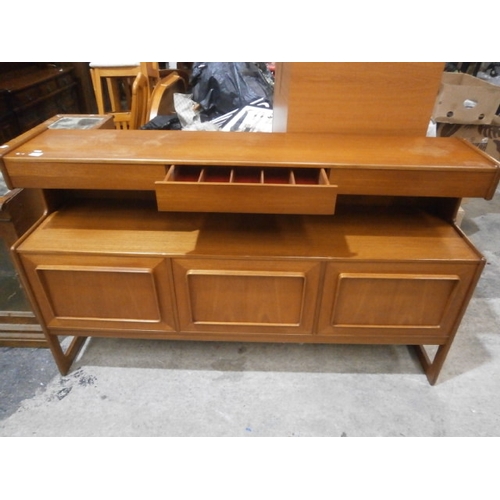 698 - Retro teak McINTOSH Hiboard unit with 3 drawer top section and triple cupboard base