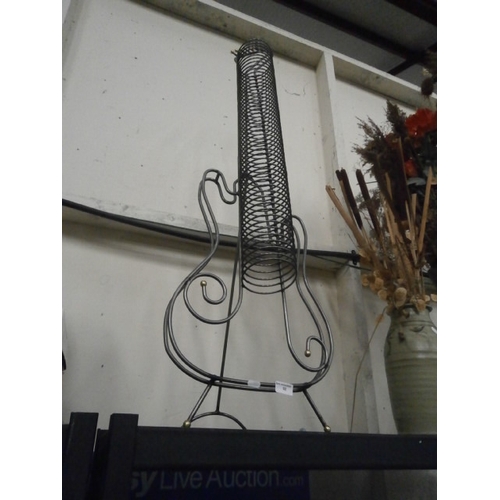 92 - Metal guitar shaped CD rack