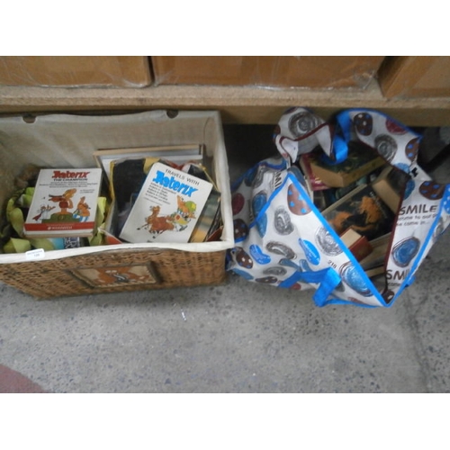 126 - Bag and box of assorted books