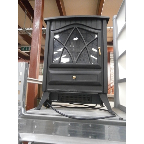 1 - Black electric heater stove