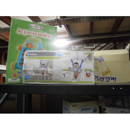 16 - Lot inc activity walker, jumping swing, play gym