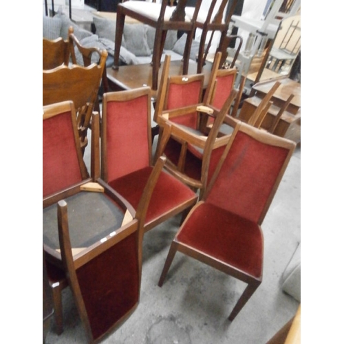 657 - Set of 8 x retro G Plan dining chairs