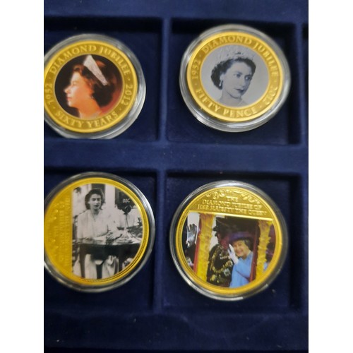 206 - The Diamond Jubilee coin collection with 6 coins , C.O.A and original receipts