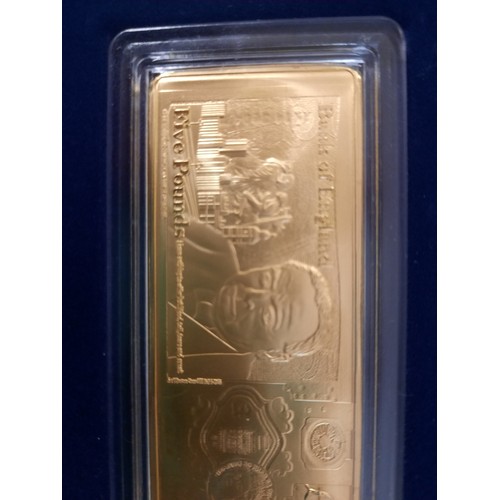 231 - The pounds ingots British banknotes gold plated bars collection