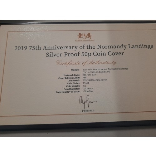 243 - 2019 75th anniversary of the Normandy landings silver proof 50p coin