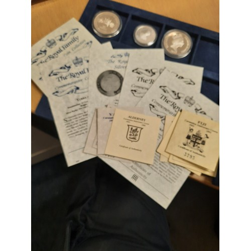 271 - The royal family commemorative silver coin collection with 15 silver coins