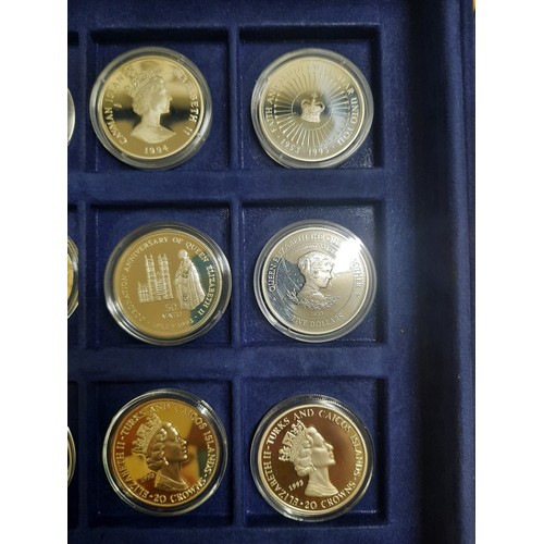 271 - The royal family commemorative silver coin collection with 15 silver coins