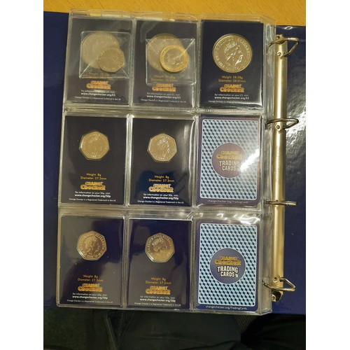 276 - The historic certified BU coin collection with 42 coins inc £5 , £2 , 50p