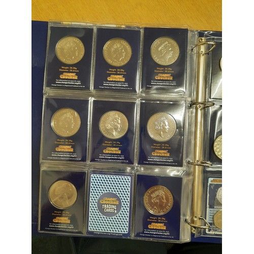 276 - The historic certified BU coin collection with 42 coins inc £5 , £2 , 50p