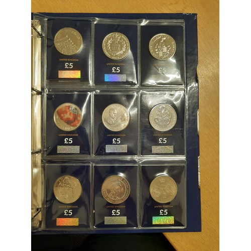 276 - The historic certified BU coin collection with 42 coins inc £5 , £2 , 50p