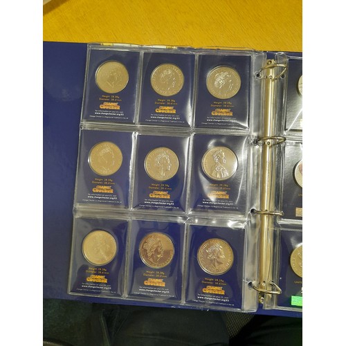 276 - The historic certified BU coin collection with 42 coins inc £5 , £2 , 50p